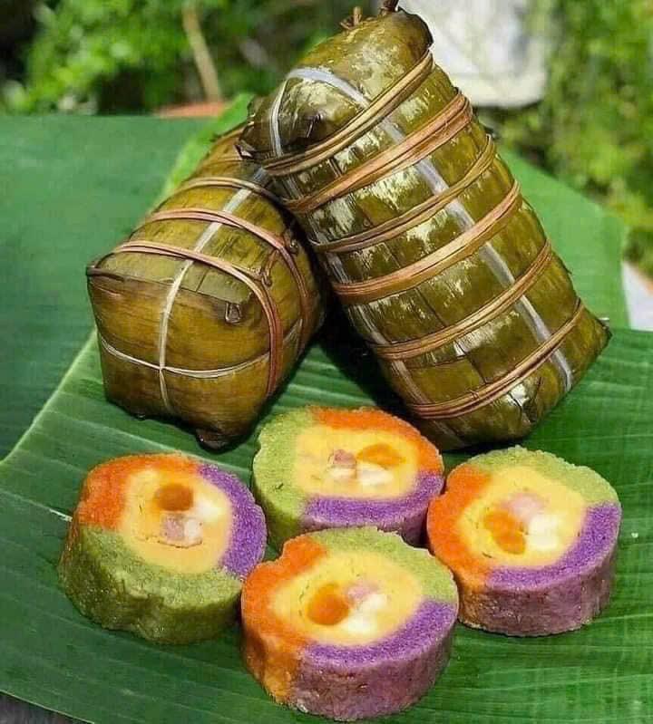 Bánh tét 3 màu trà vinh_ đòn 1kg-duoc-ban-tai-Nhà Tôi (Thiên Thần shop)