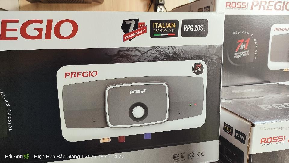 Bình Nóng Lạnh Rossi Pregio RP-20SL 20 Lít-duoc-ban-tai-Điện máy Hải Anh