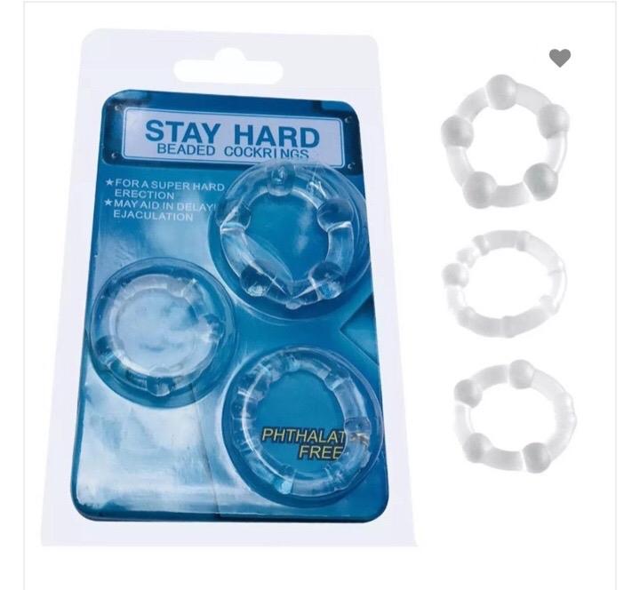 Vòng đeo Stay Hard Beaded Cockrings trong suốt-duoc-ban-tai-POPPERS ĐÀ NẴNG  ONLINE SHOP
