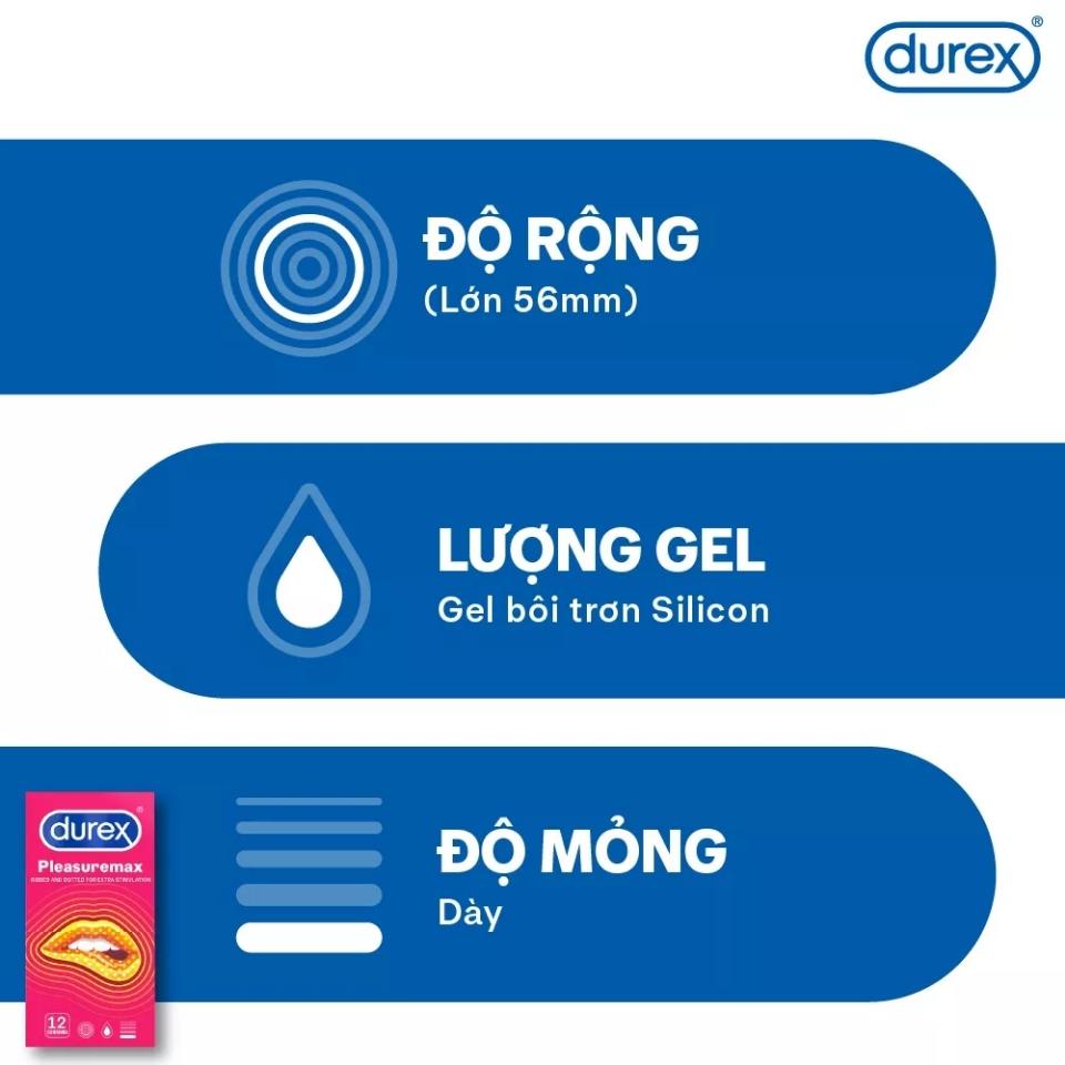 Bcs Durex Pleasuremax - Gân gai 12 cái-duoc-ban-tai-Tổng kho Popper và BDSM - Kimochi Shop