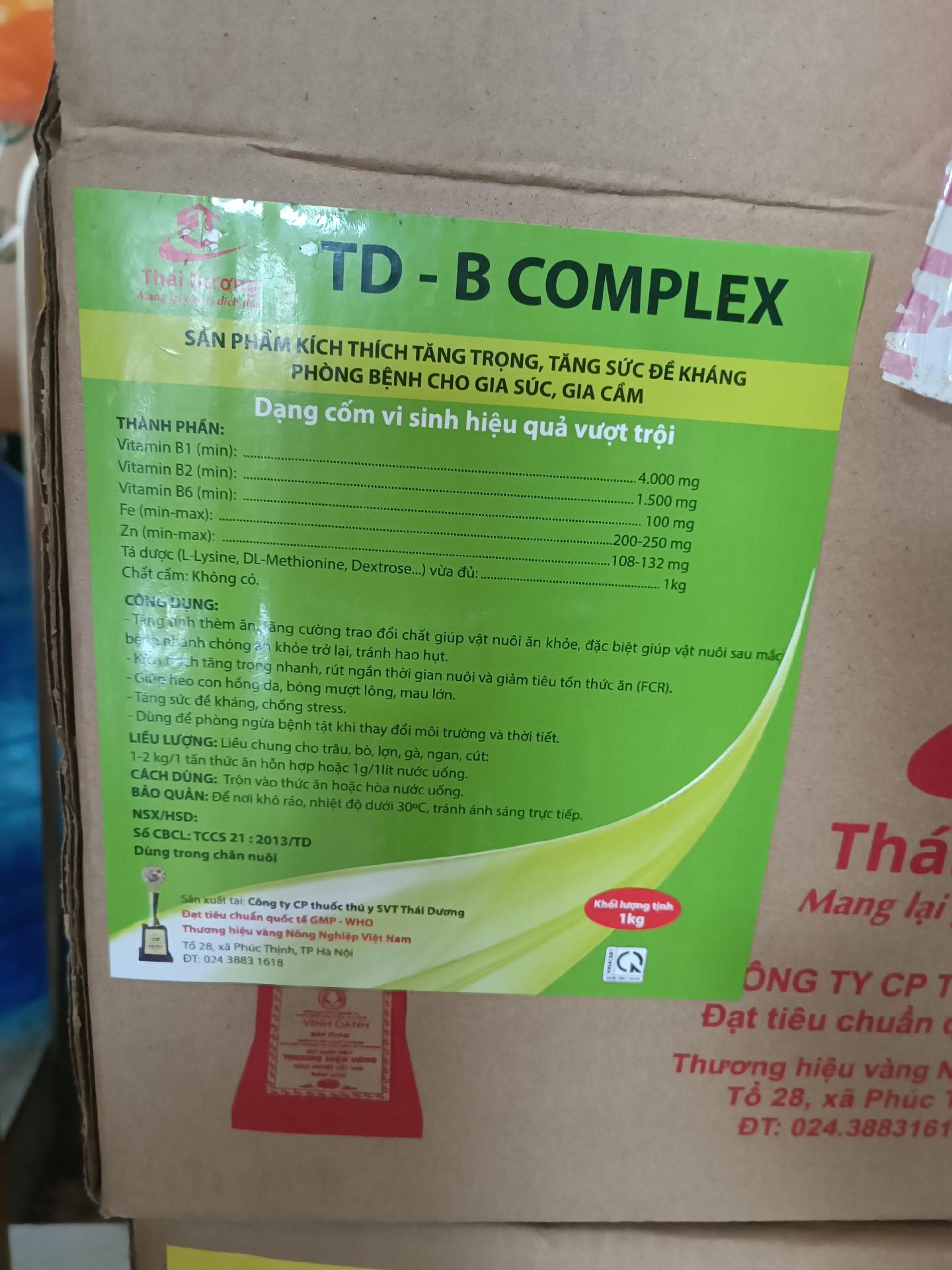 SVT - TD Bcomplex-duoc-ban-tai-Thú y Thủy Vân - CH Nguyễn Đáng