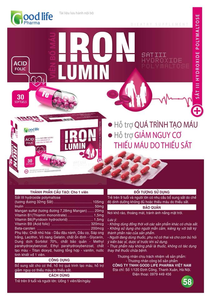 Iron Lumin sắt viên-duoc-ban-tai-Quầy Thuốc Tuyết Tuyến - BG