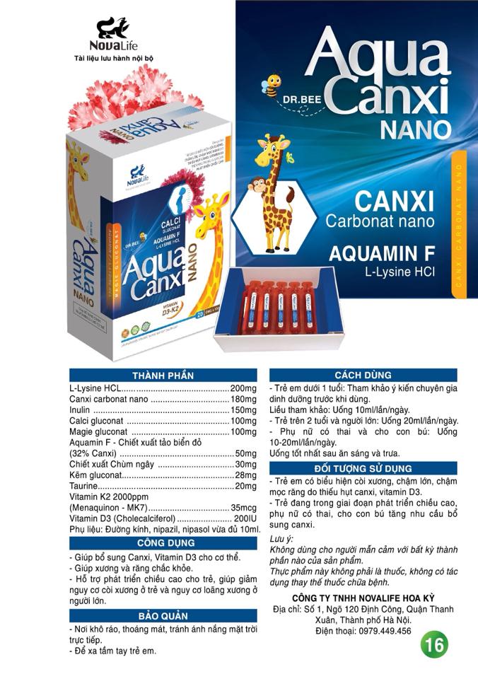 Aqua canxi  ống-duoc-ban-tai-Quầy Thuốc Tuyết Tuyến - BG