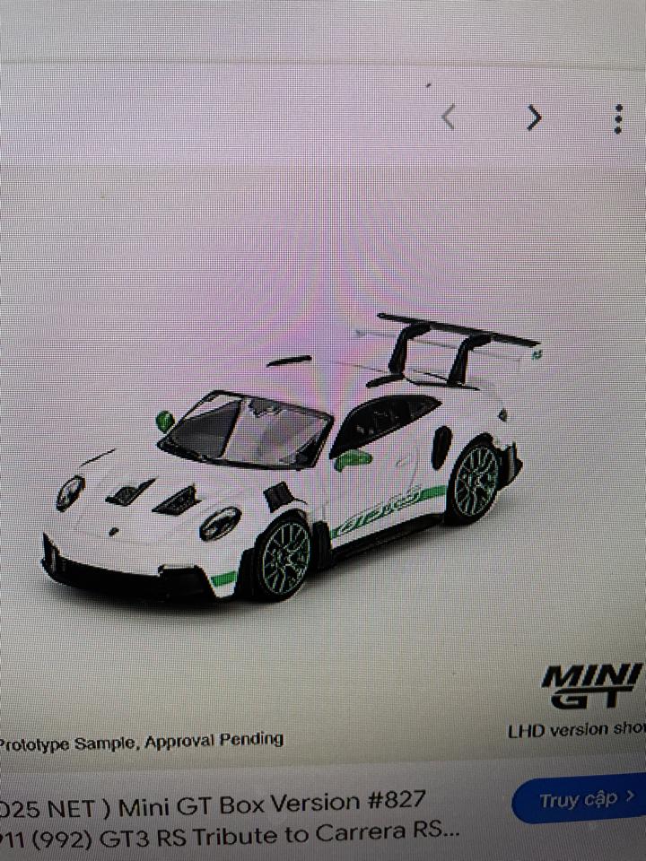 MINIGT #827 Porsche 911 (992) GT3 RS Tribute to Carrera RS Package-duoc-ban-tai-GARAGE TOYS