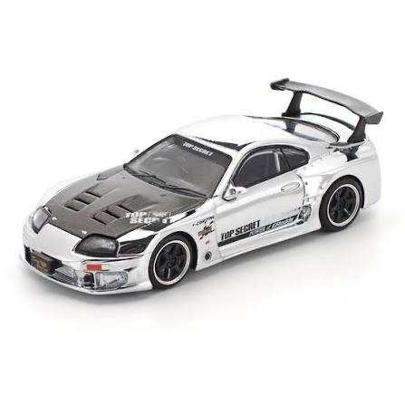 Pop race PR640325 TOP SECRET GT300 SUPRA - SILVER CHROME-duoc-ban-tai-GARAGE TOYS
