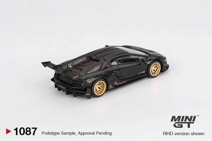  Mini GT Box Version MGT01087 LB★WORKS Lamborghini Aventador Limited Edition Matte Black-duoc-ban-tai-GARAGE TOYS