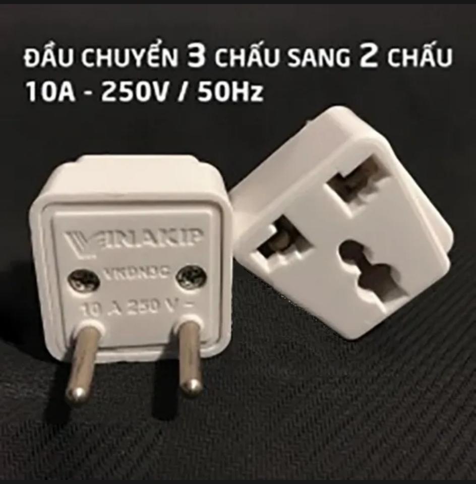 Phích chuyển 3 chấu sang 2 chấu VinaKip-duoc-ban-tai-PHÚ HIẾU STORE