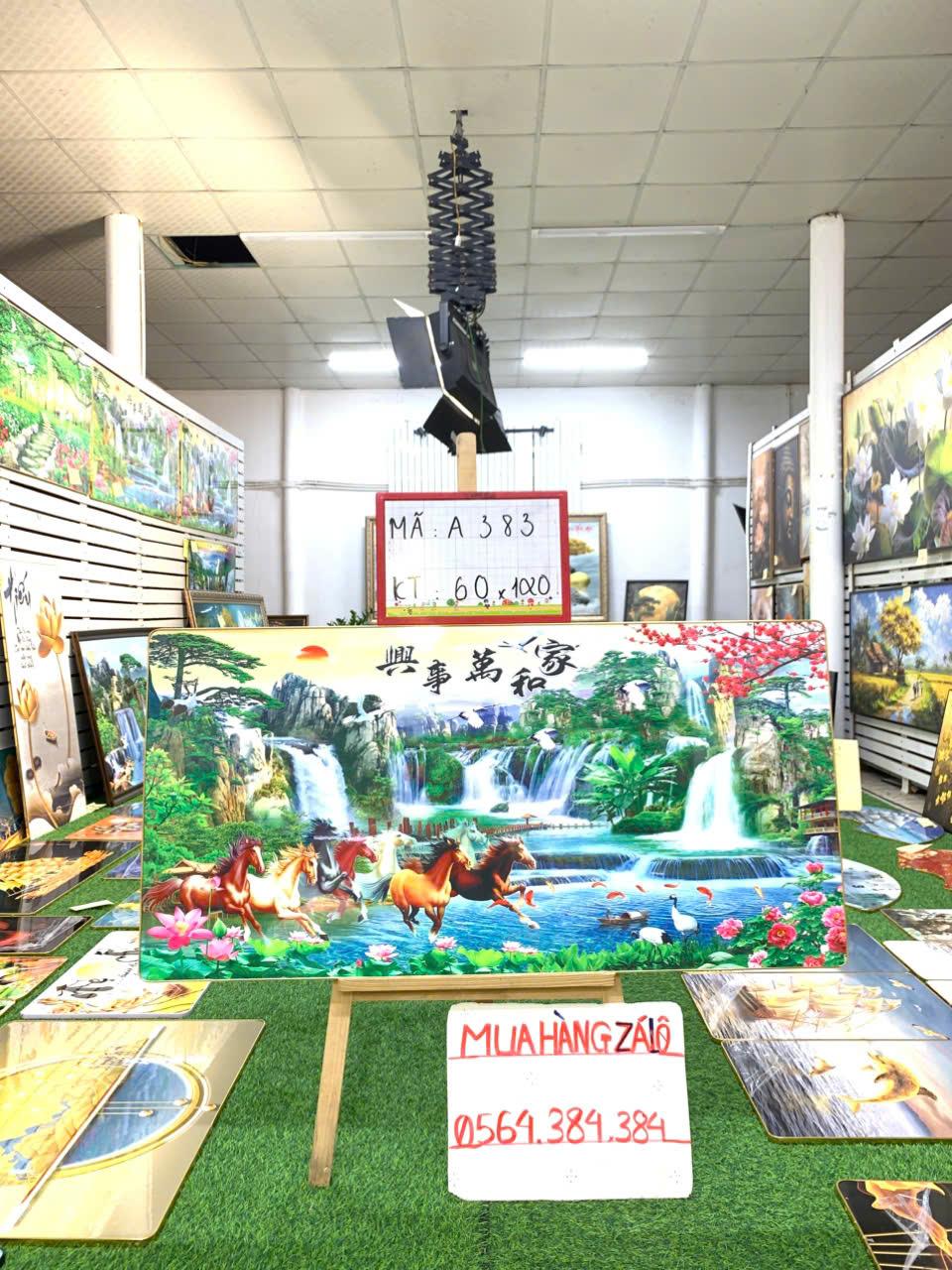 Tranh Tráng Gương " MÃ ĐÁO THÀNH CÔNG 197 " KT: 60x120-duoc-ban-tai-Xưởng Tranh Tráng Gương Đụt và Đát