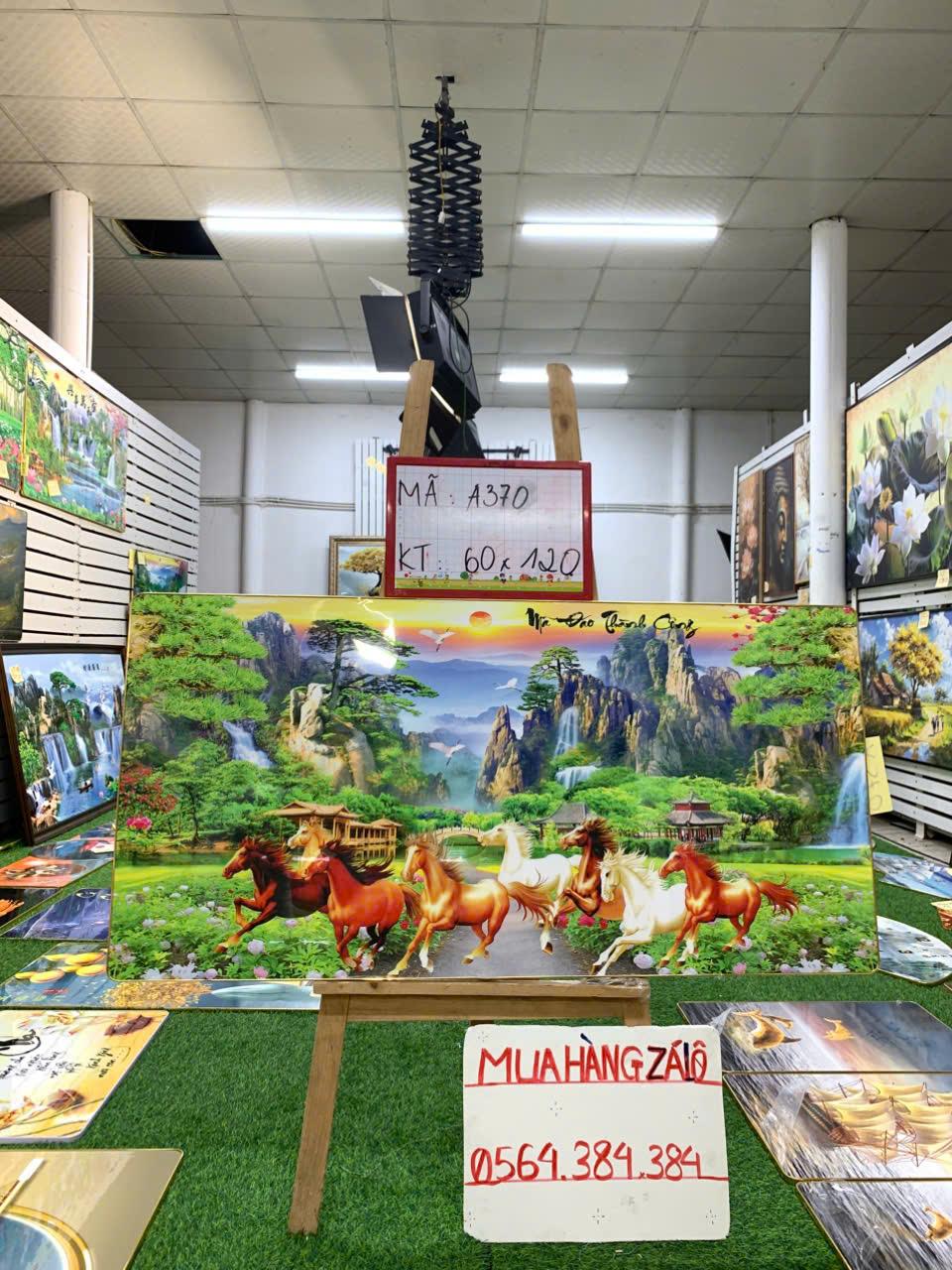 Tranh Tráng Gương " MÃ ĐÁO THÀNH CÔNG 195 " KT: 60x120-duoc-ban-tai-Xưởng Tranh Tráng Gương Đụt và Đát