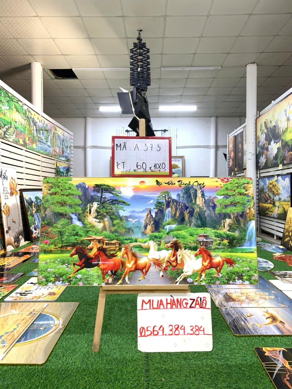 Tranh Tráng Gương " MÃ ĐÁO THÀNH CÔNG 199 " KT: 60x120-duoc-ban-tai-Xưởng Tranh Tráng Gương Đụt và Đát