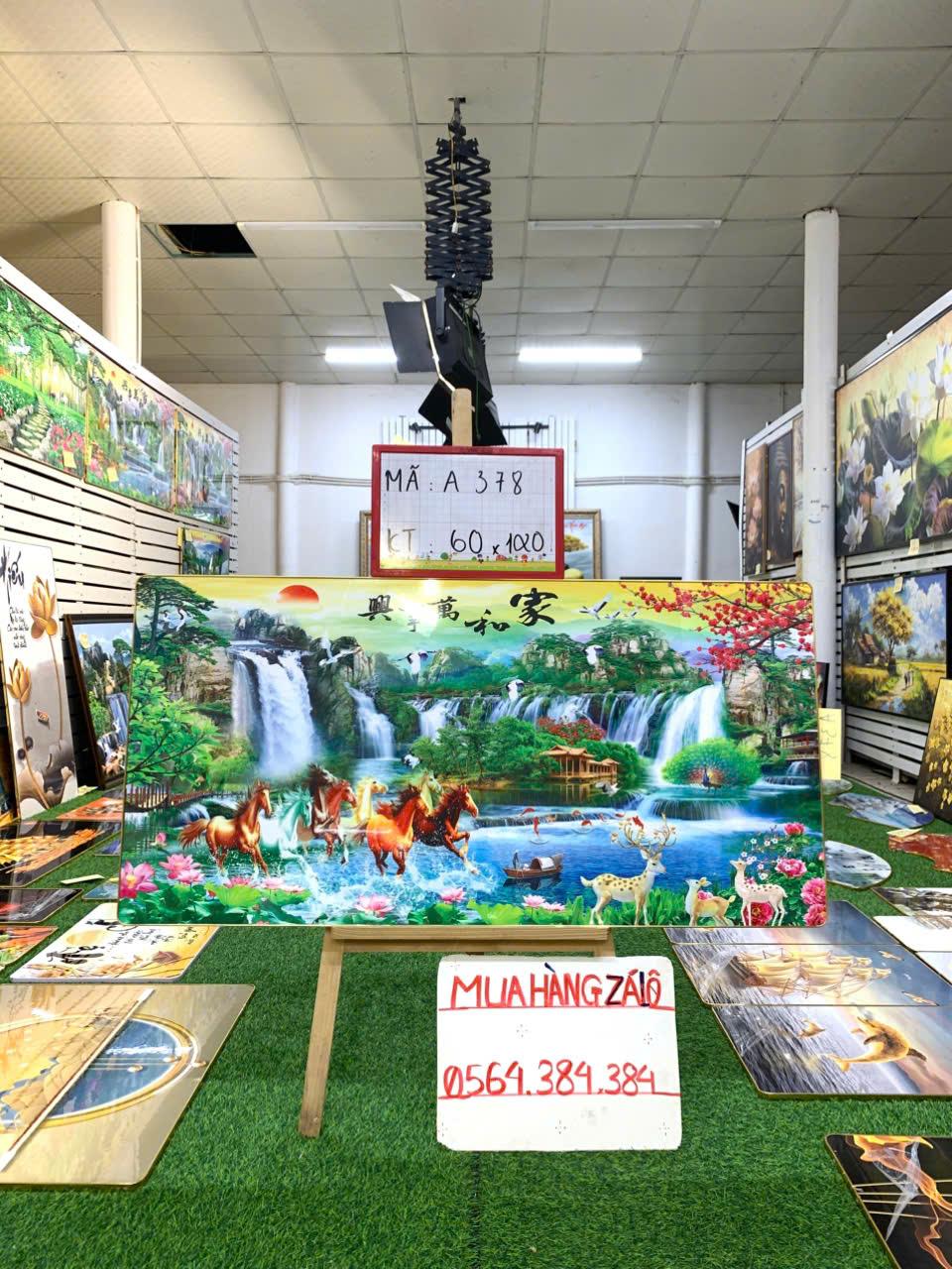 Tranh Tráng Gương " MÃ ĐÁO THÀNH CÔNG 203 " KT: 60x120-duoc-ban-tai-Xưởng Tranh Tráng Gương Đụt và Đát