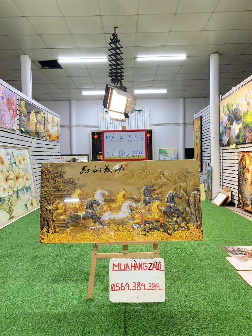 Tranh Tráng Gương " MÃ ĐÁO THÀNH CÔNG 181 " KT: 60x120-duoc-ban-tai-Xưởng Tranh Tráng Gương Đụt và Đát