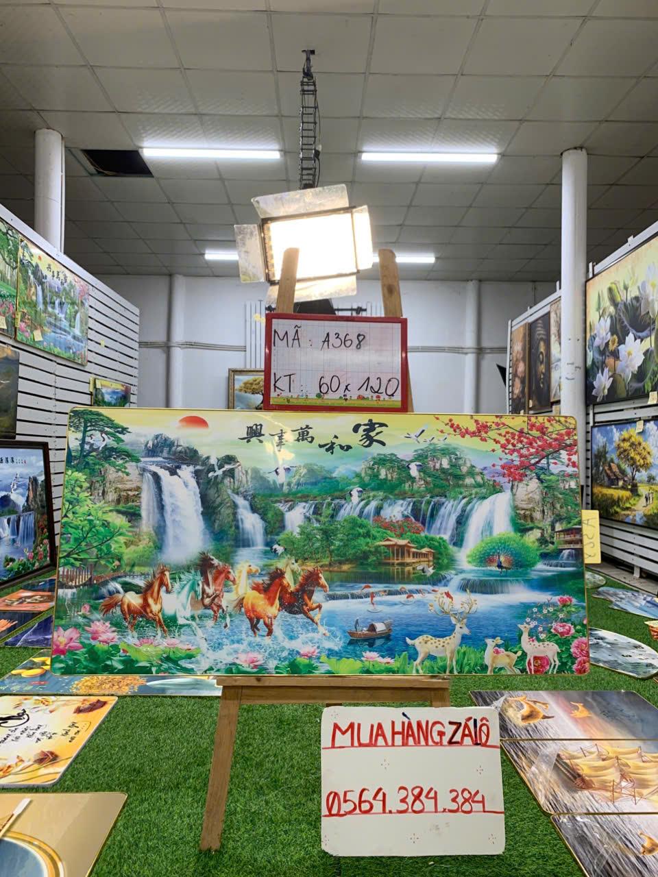 Tranh Tráng Gương " MÃ ĐÁO THÀNH CÔNG 193 " KT: 60x120-duoc-ban-tai-Xưởng Tranh Tráng Gương Đụt và Đát