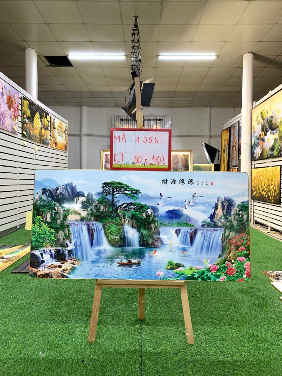 Tranh Tráng Gương " SƠN THUỶ HỮU TÌNH 163 " KT: 60x120-duoc-ban-tai-Xưởng Tranh Tráng Gương Đụt và Đát