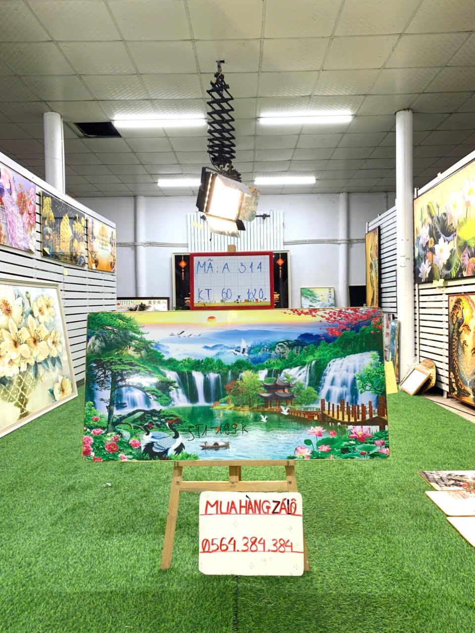 Tranh Tráng Gương " SƠN THUỶ HỮU TÌNH 158 " KT: 60x120-duoc-ban-tai-Xưởng Tranh Tráng Gương Đụt và Đát