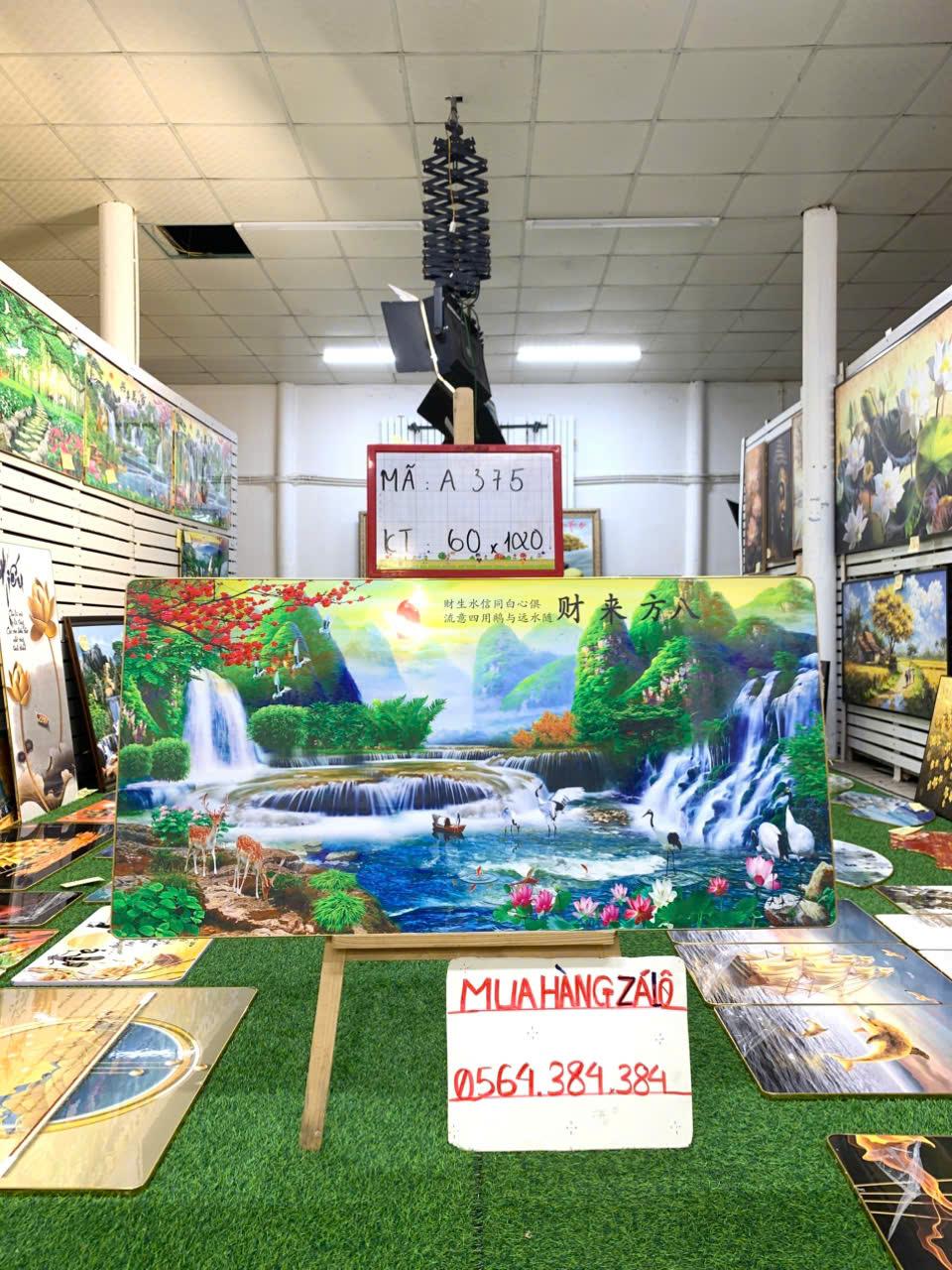 Tranh Tráng Gương " SƠN THUỶ HỮU TÌNH 164 " KT: 60x120-duoc-ban-tai-Xưởng Tranh Tráng Gương Đụt và Đát