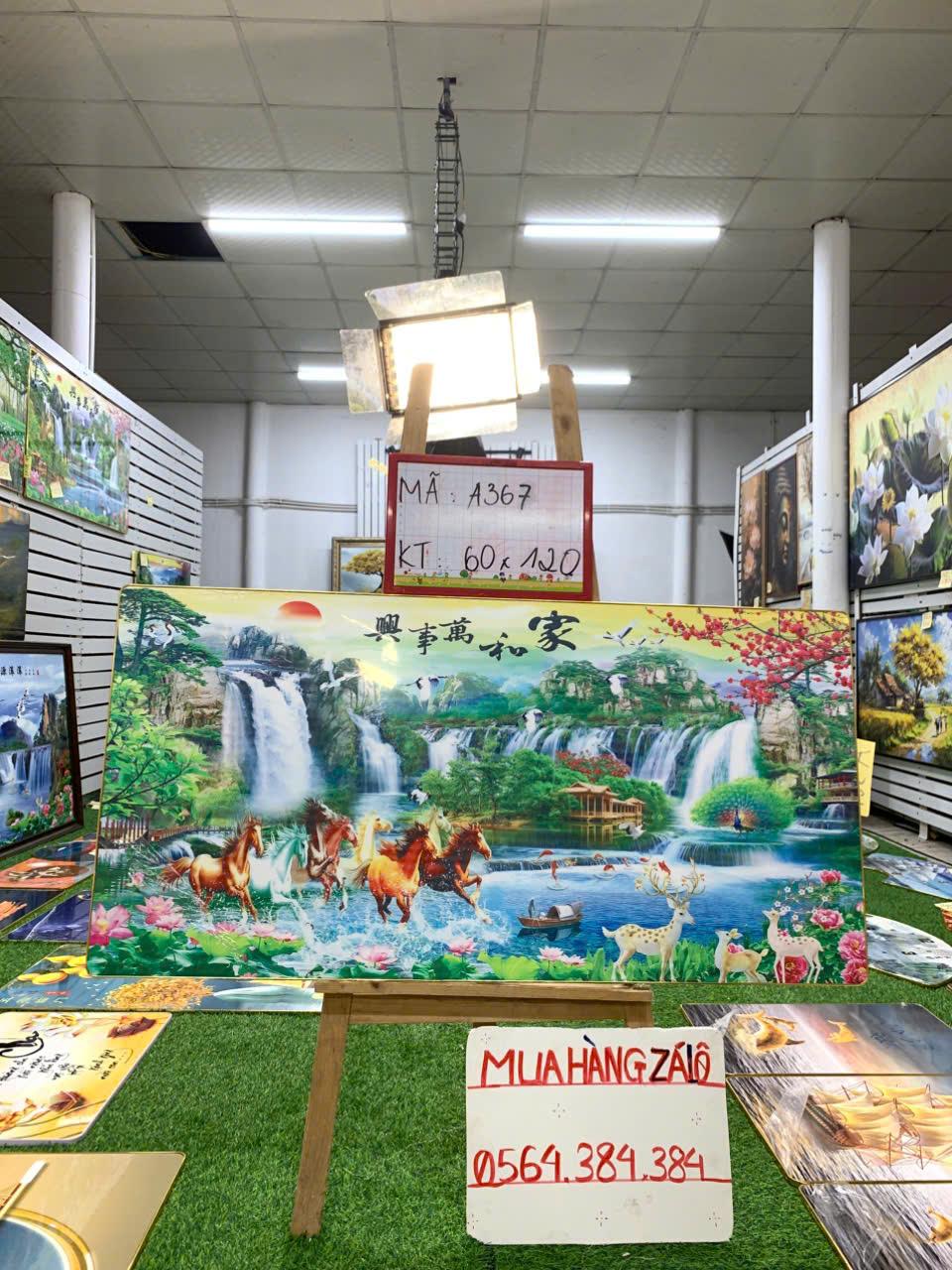 Tranh Tráng Gương " MÃ ĐÁO THÀNH CÔNG 191 " KT: 60x120-duoc-ban-tai-Xưởng Tranh Tráng Gương Đụt và Đát