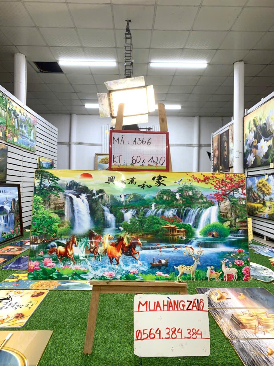 Tranh Tráng Gương " MÃ ĐÁO THÀNH CÔNG 190 " KT: 60x120-duoc-ban-tai-Xưởng Tranh Tráng Gương Đụt và Đát