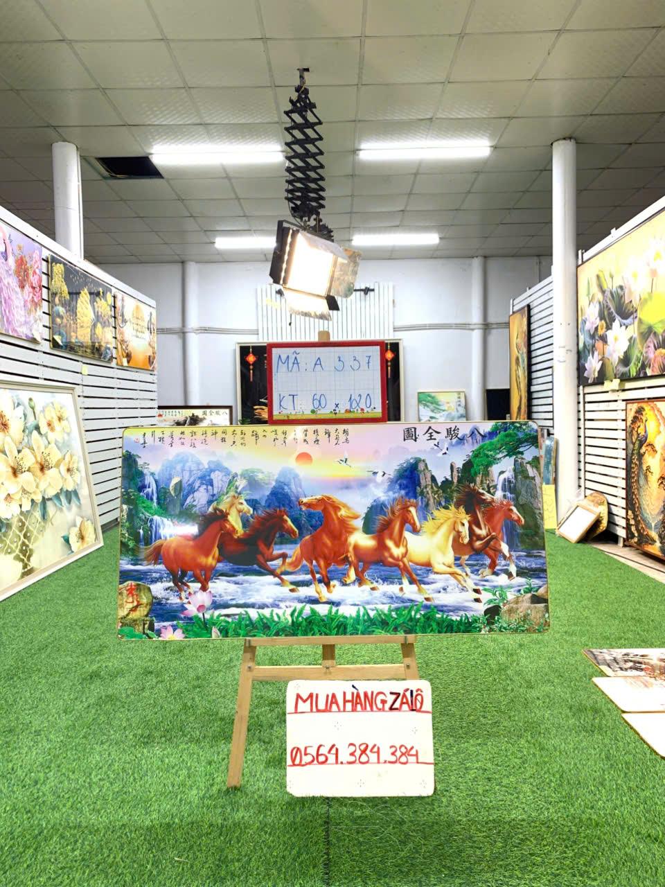 Tranh Tráng Gương " MÃ ĐÁO THÀNH CÔNG 182 " KT: 60x120-duoc-ban-tai-Xưởng Tranh Tráng Gương Đụt và Đát