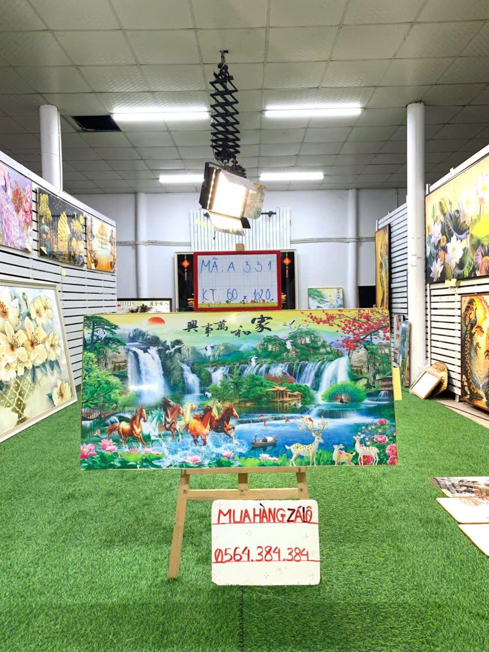 Tranh Tráng Gương " MÃ ĐÁO THÀNH CÔNG 177 " KT: 60x120-duoc-ban-tai-Xưởng Tranh Tráng Gương Đụt và Đát