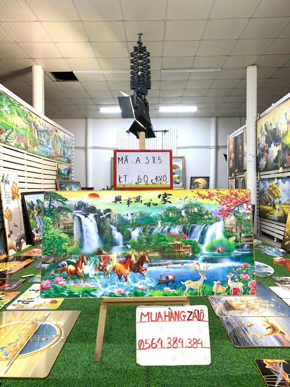 Tranh Tráng Gương " MÃ ĐÁO THÀNH CÔNG 201 " KT: 60x120-duoc-ban-tai-Xưởng Tranh Tráng Gương Đụt và Đát