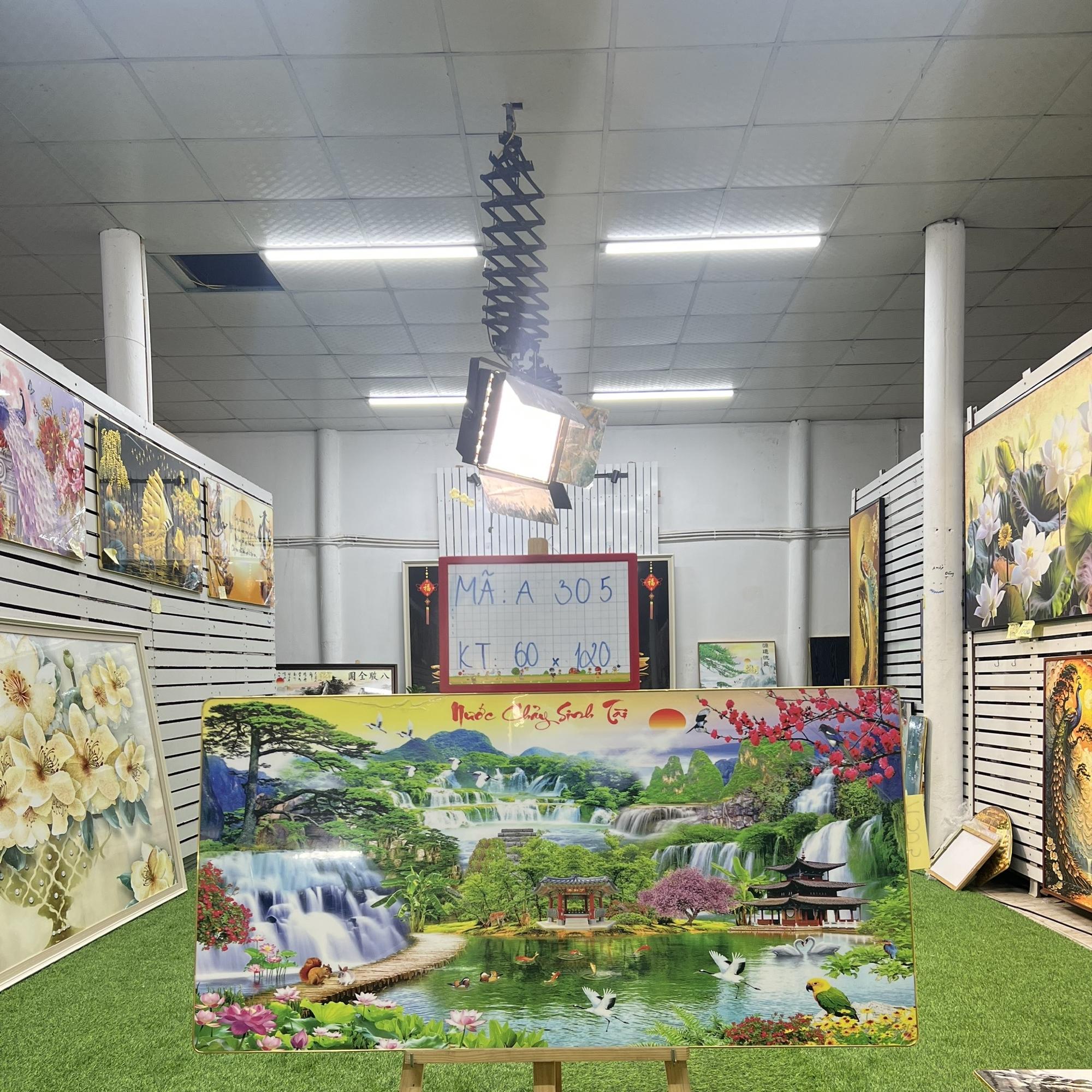 Tranh Tráng Gương " SƠN THUỶ HỮU TÌNH 155 " KT: 60x120-duoc-ban-tai-Xưởng Tranh Tráng Gương Đụt và Đát