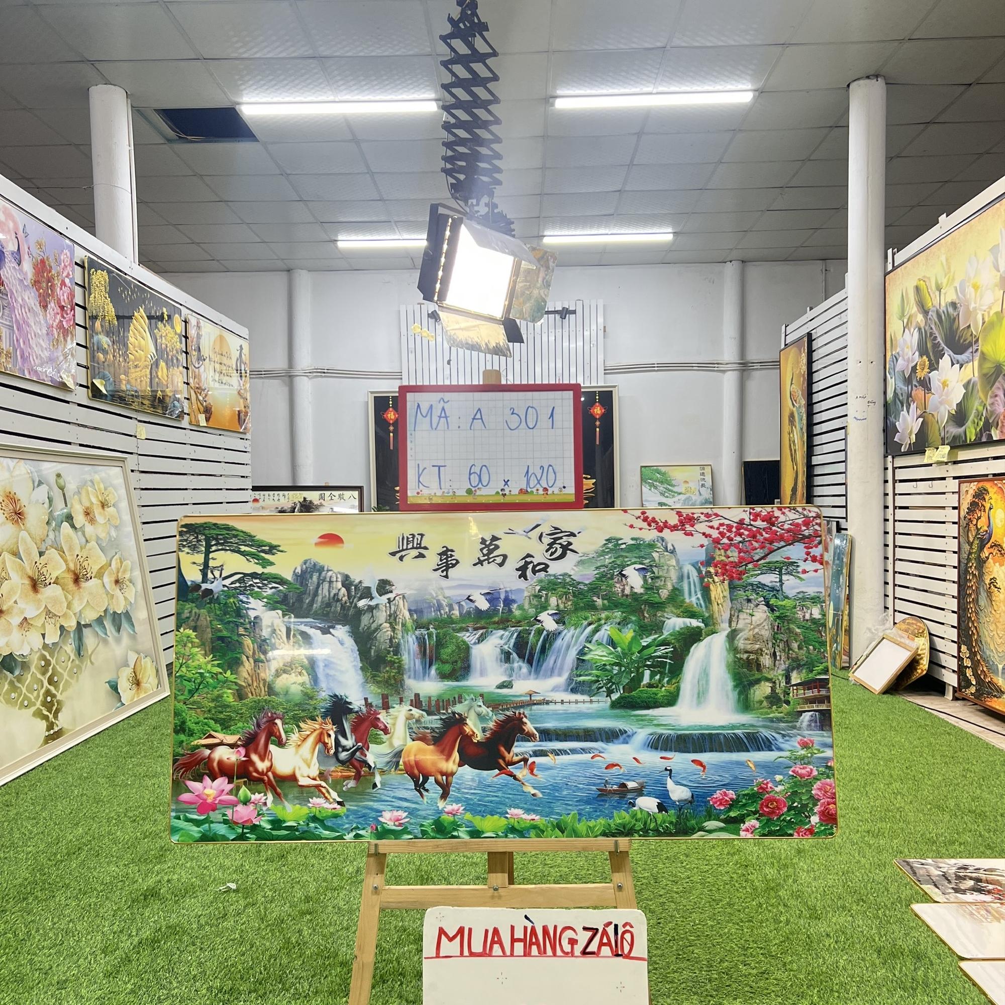 Tranh Tráng Gương " MÃ ĐÁO THÀNH CÔNG 188 " KT: 60x120-duoc-ban-tai-Xưởng Tranh Tráng Gương Đụt và Đát