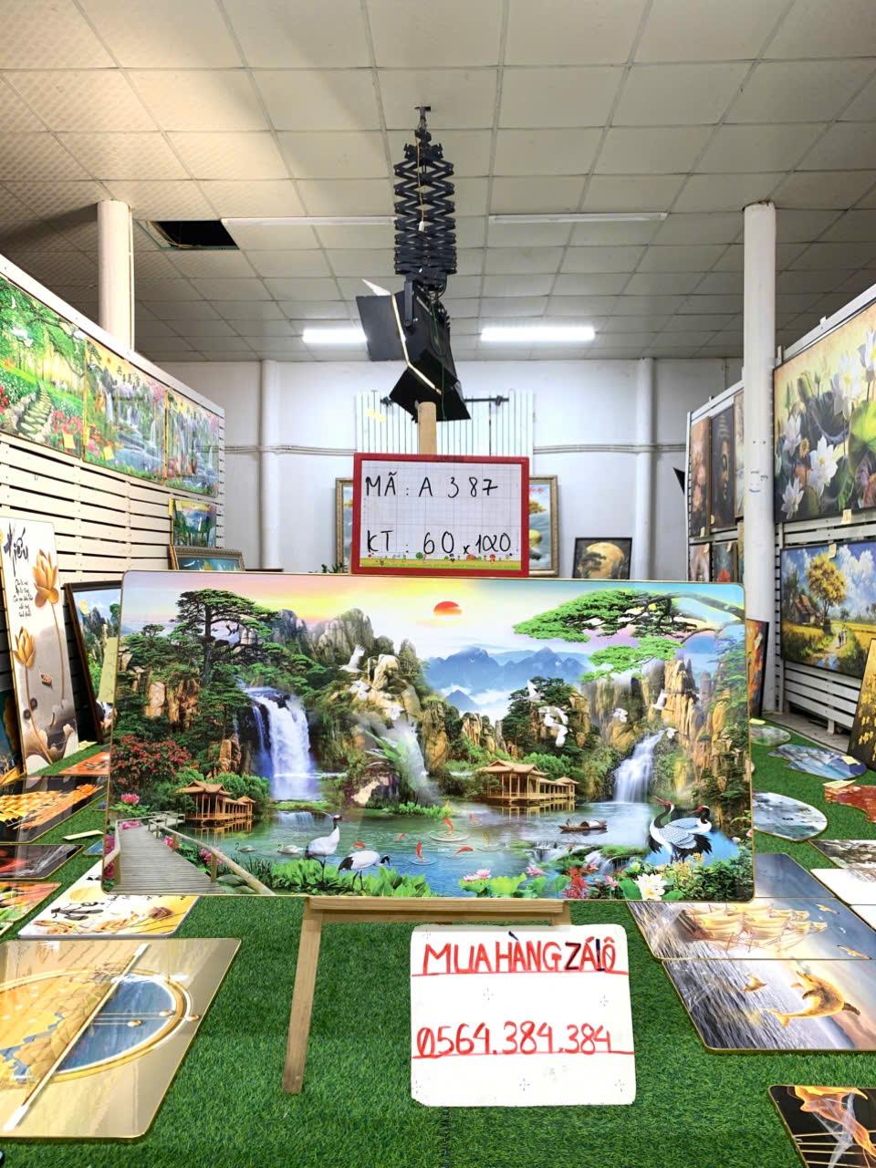 Tranh Tráng Gương " SƠN THUỶ HỮU TÌNH 165 " KT: 60x120-duoc-ban-tai-Xưởng Tranh Tráng Gương Đụt và Đát