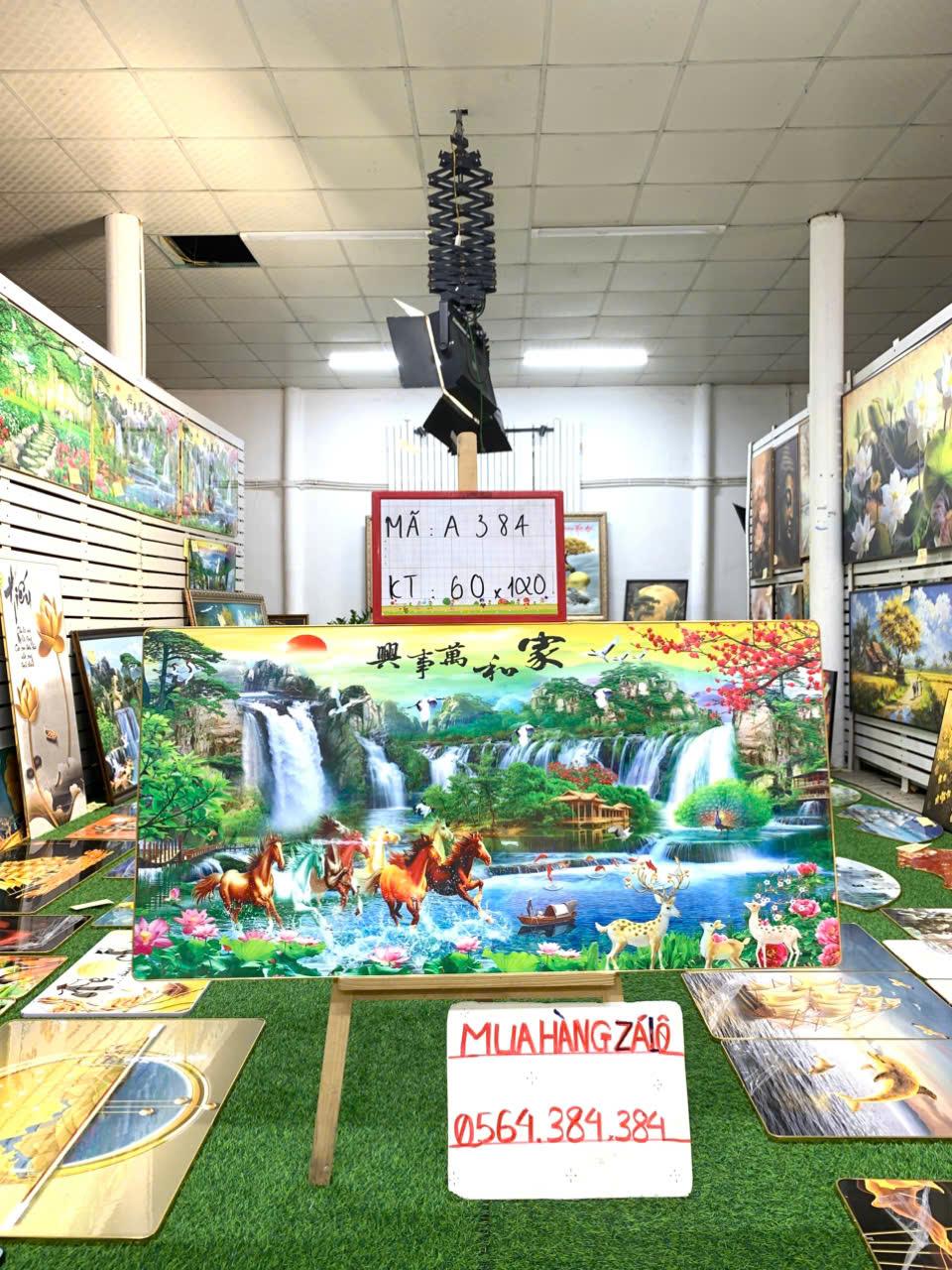 Tranh Tráng Gương " MÃ ĐÁO THÀNH CÔNG 200 " KT: 60x120-duoc-ban-tai-Xưởng Tranh Tráng Gương Đụt và Đát