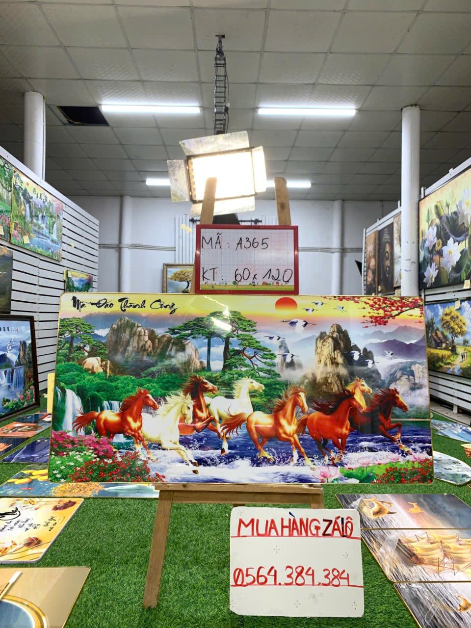 Tranh Tráng Gương " MÃ ĐÁO THÀNH CÔNG 189 " KT: 60x120-duoc-ban-tai-Xưởng Tranh Tráng Gương Đụt và Đát