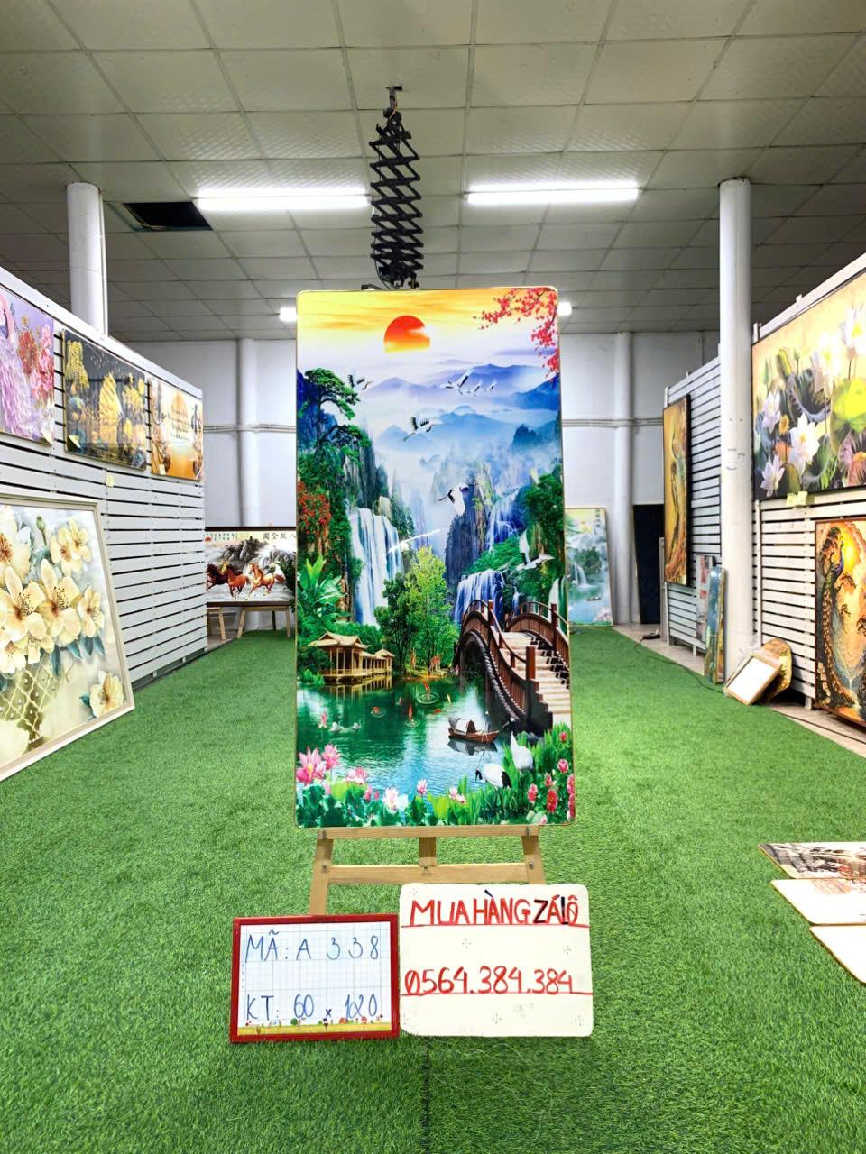 Tranh Tráng Gương " SƠN THUỶ HỮU TÌNH 162 " KT: 60x120-duoc-ban-tai-Xưởng Tranh Tráng Gương Đụt và Đát