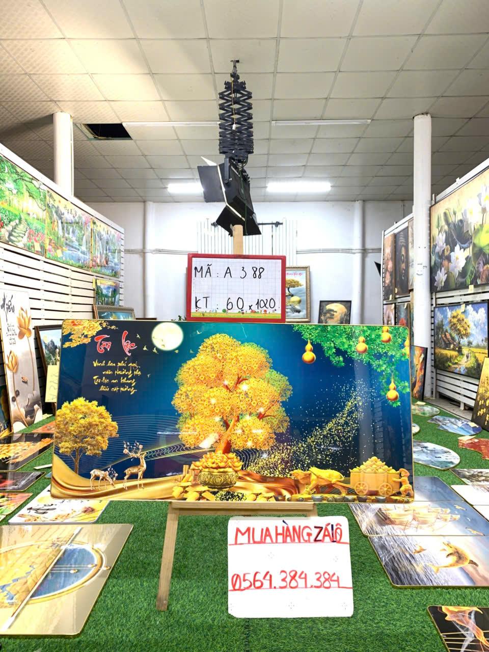 Tranh Tráng Gương " CÂY KIM TIỀN 8 " KT: 60x120-duoc-ban-tai-Xưởng Tranh Tráng Gương Đụt và Đát