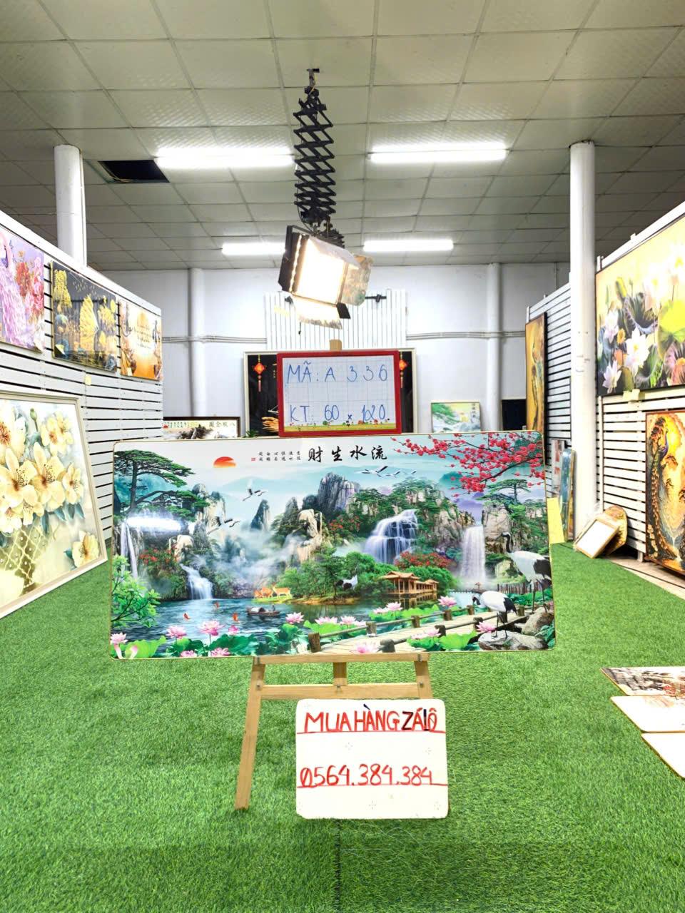 Tranh Tráng Gương " SƠN THUỶ HỮU TÌNH 161 " KT: 60x120-duoc-ban-tai-Xưởng Tranh Tráng Gương Đụt và Đát