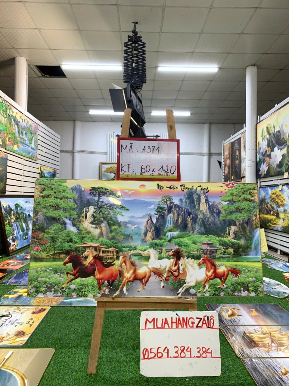 Tranh Tráng Gương " MÃ ĐÁO THÀNH CÔNG 196 " KT: 60x120-duoc-ban-tai-Xưởng Tranh Tráng Gương Đụt và Đát