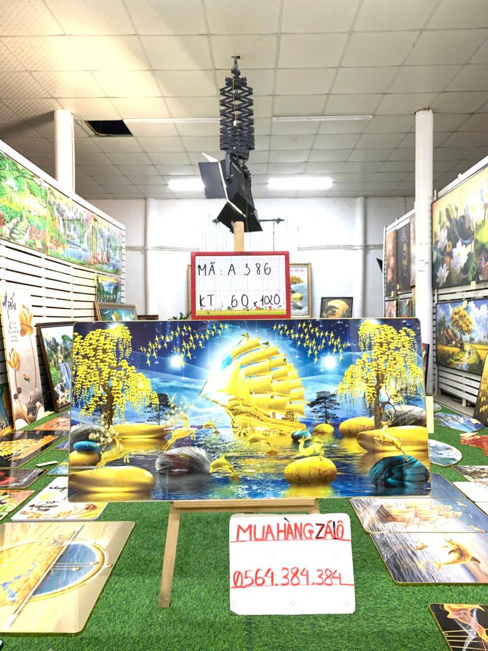 Tranh Tráng Gương " THUẬN BUỒM XUÔI GIÓ 61 " KT: 60x120-duoc-ban-tai-Xưởng Tranh Tráng Gương Đụt và Đát