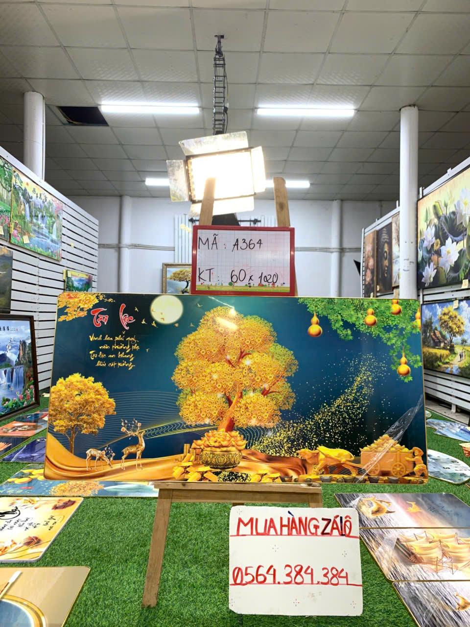 Tranh Tráng Gương " CÂY KIM TIỀN 7 " KT: 60x120-duoc-ban-tai-Xưởng Tranh Tráng Gương Đụt và Đát