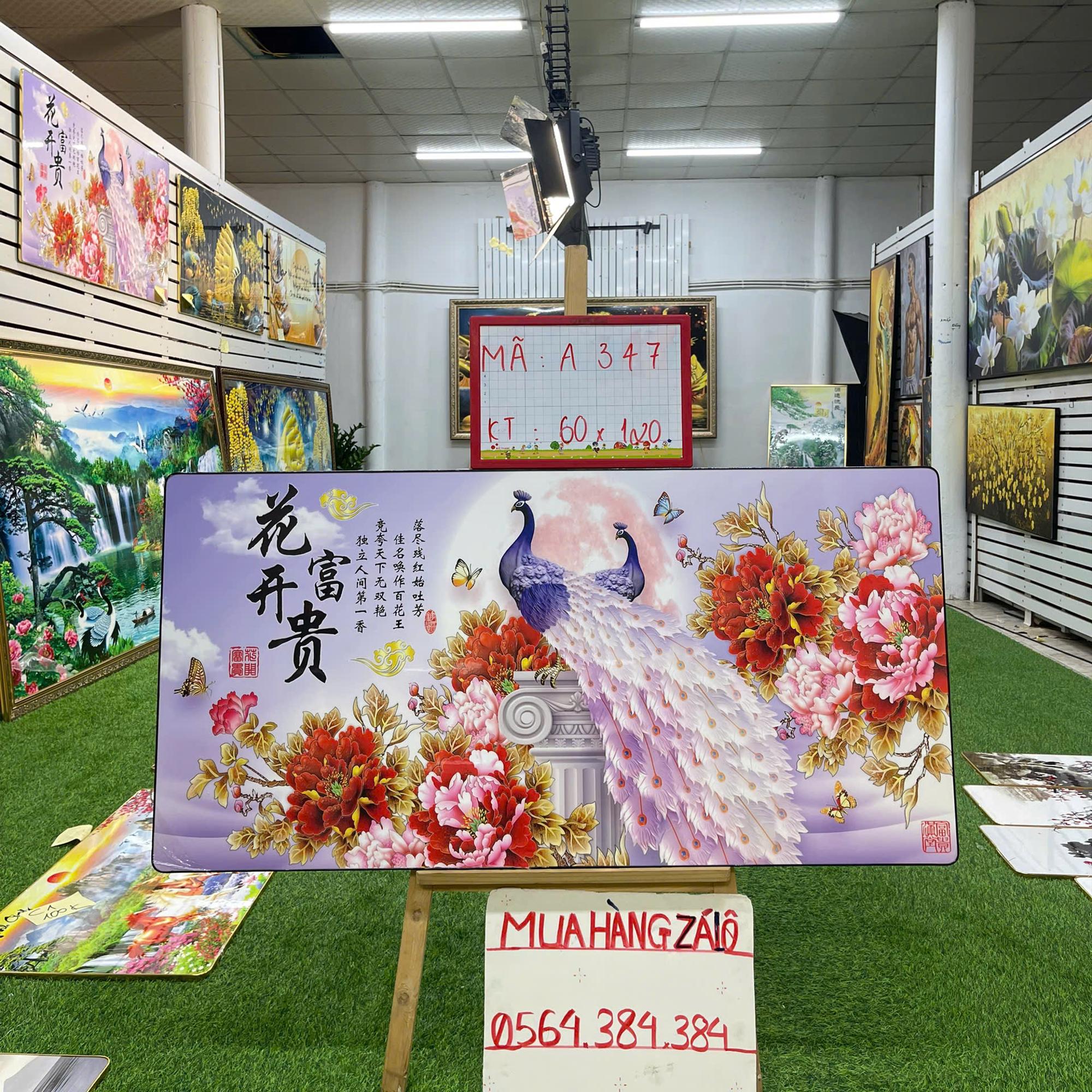 ranh Tráng Gương " CHIM CÔNG NGHỆ THUẬT 2 " KT: 60x120-duoc-ban-tai-Xưởng Tranh Tráng Gương Đụt và Đát