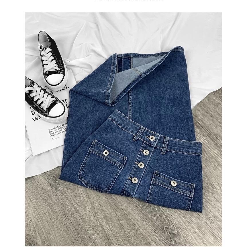CHÂN VÁY JEAN DÁNG DÀI GÀI CÚC-duoc-ban-tai-LUCE STYLE - Thời Trang Nam Nữ