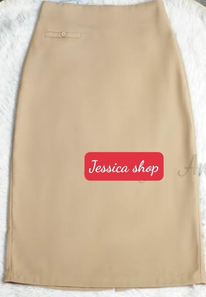 Chân váy chữ A cạp trơn túi cơi trước, xẻ sau dài 72 cm-duoc-ban-tai-JESSICA - SHOP