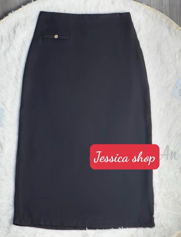 Chân váy chữ A cạp trơn túi cơi trước, xẻ sau dài 72 cm-duoc-ban-tai-JESSICA - SHOP