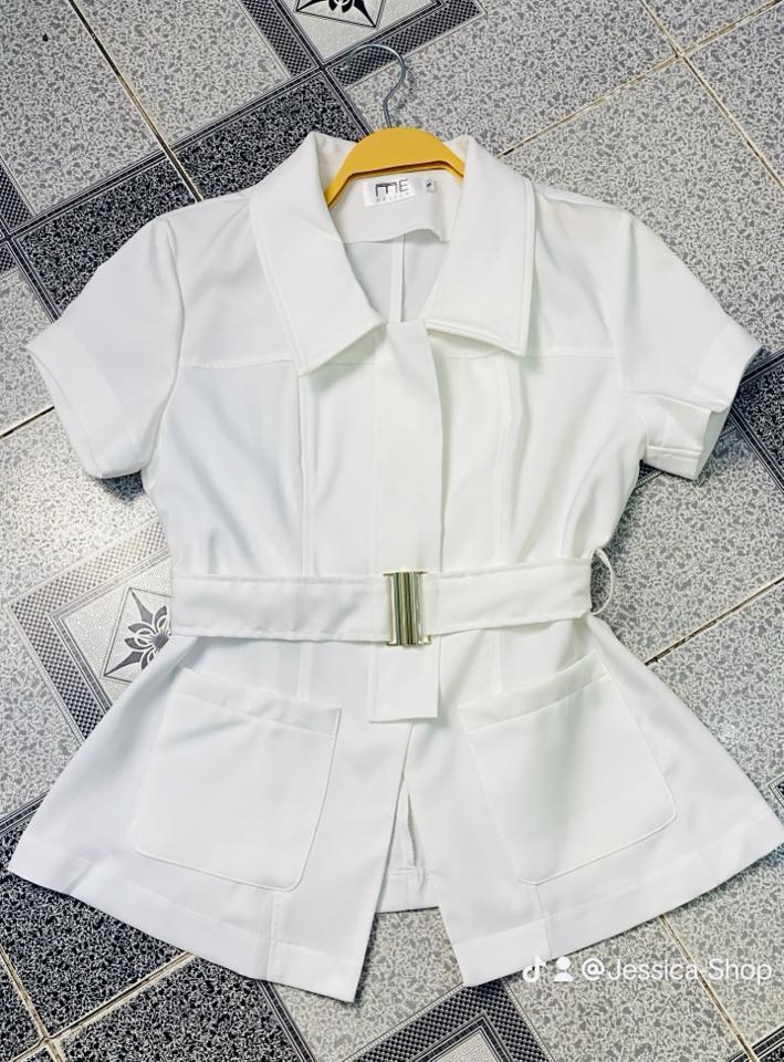 Áo sơ mi cổ Đức kèm đai-duoc-ban-tai-JESSICA - SHOP