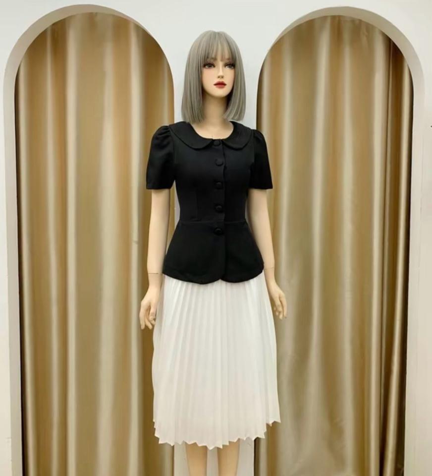 Áo nữ peplum cổ bèo tay ngắn-duoc-ban-tai-JESSICA - SHOP