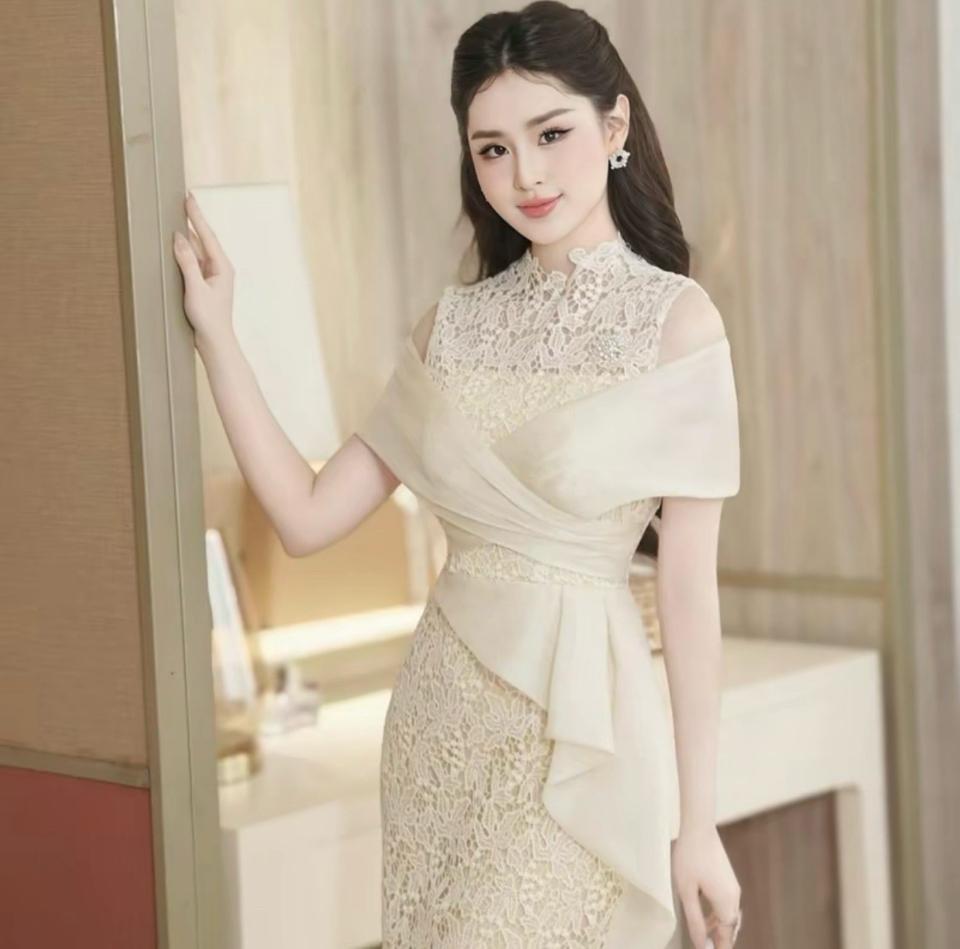 Đầm thiết kế phối vạt tà lệch vai (M94)-duoc-ban-tai-JESSICA - SHOP