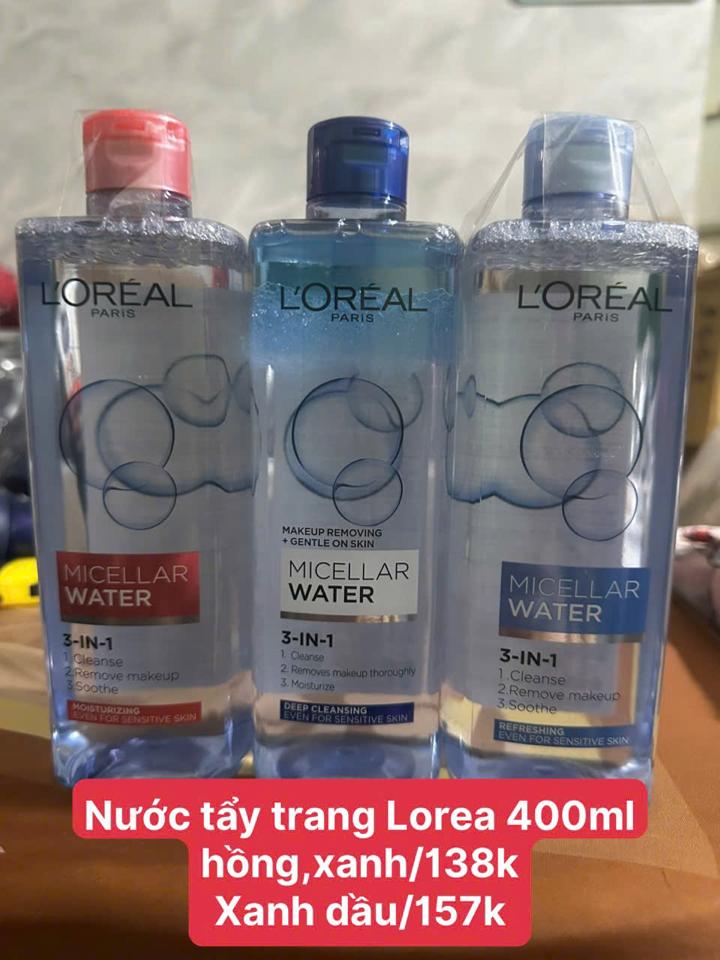 Tẩy trang lorea hồng 400ml/chai-duoc-ban-tai-Bé Chân 😘😘😘