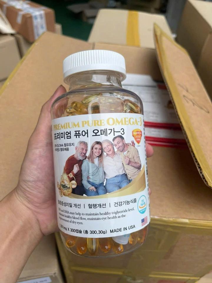 Dầu cá Omega 3 Hàn Quốc - New 3 Mega EPA DHA 1000 mg 300 viên-duoc-ban-tai-K-DAN HOUSE