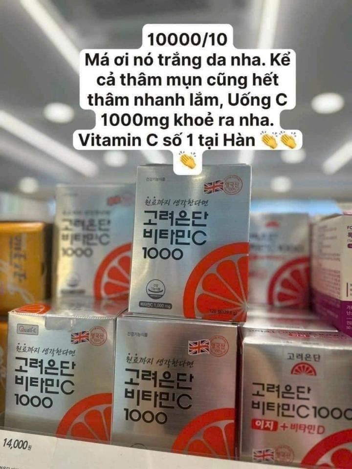 Viên Uống Eundan Vitamin C 1000mg Hàn Quốc Giúp Tăng Cường Hệ Miễn Dịch Làm Đẹp Da - Hộp 120 Viên-duoc-ban-tai-K-DAN HOUSE