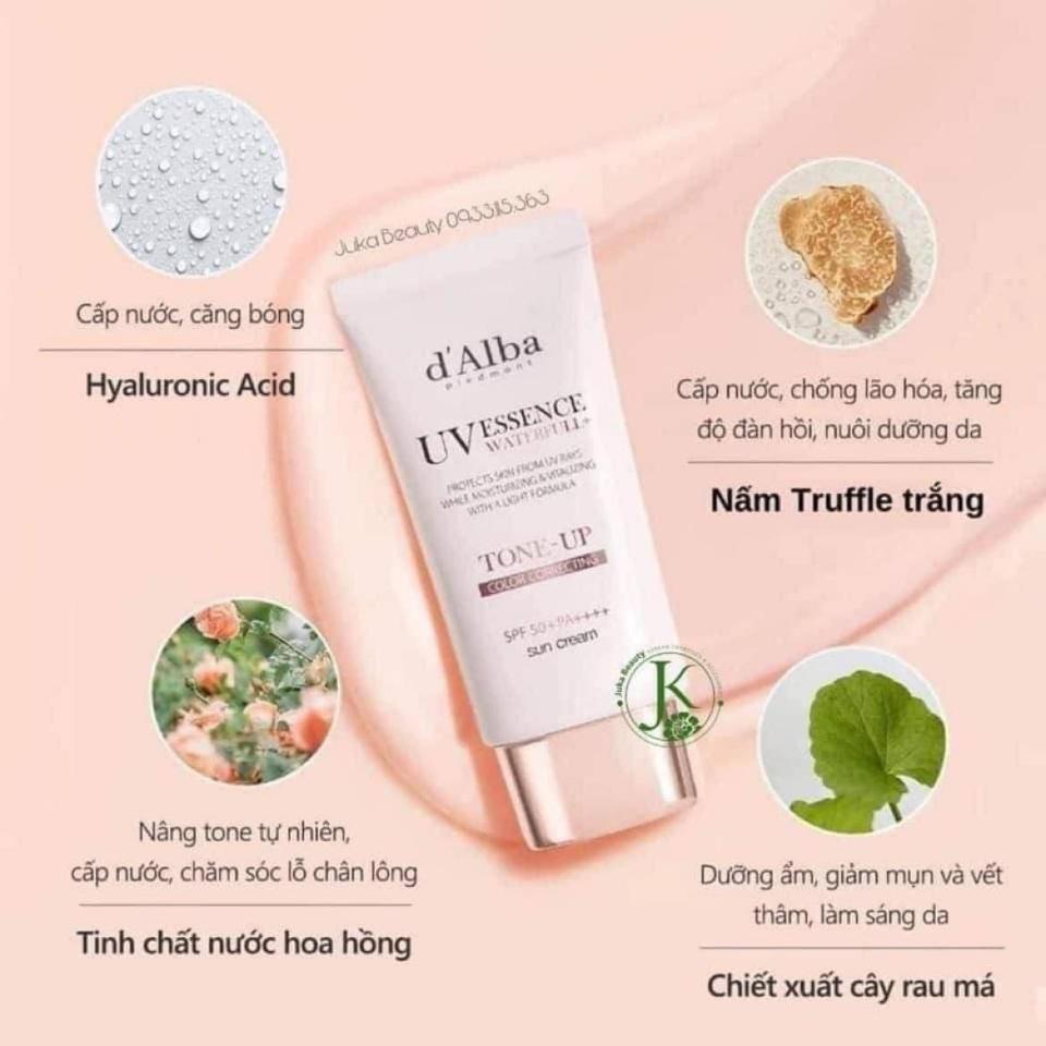 Kem chống nắng nâng tone d'AIba Waterfull TONE UP Sun Cream SPF50+ PA++++-duoc-ban-tai-K-DAN HOUSE