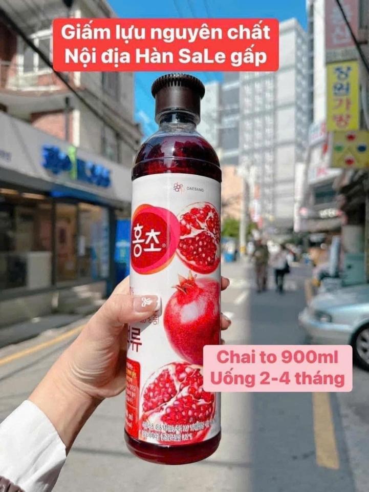 Giấm lựu đỏ Hàn Quốc Daesang chai 900ml hạn 2027 Nước OFood Hong cho vị lựu NL8-duoc-ban-tai-K-DAN HOUSE