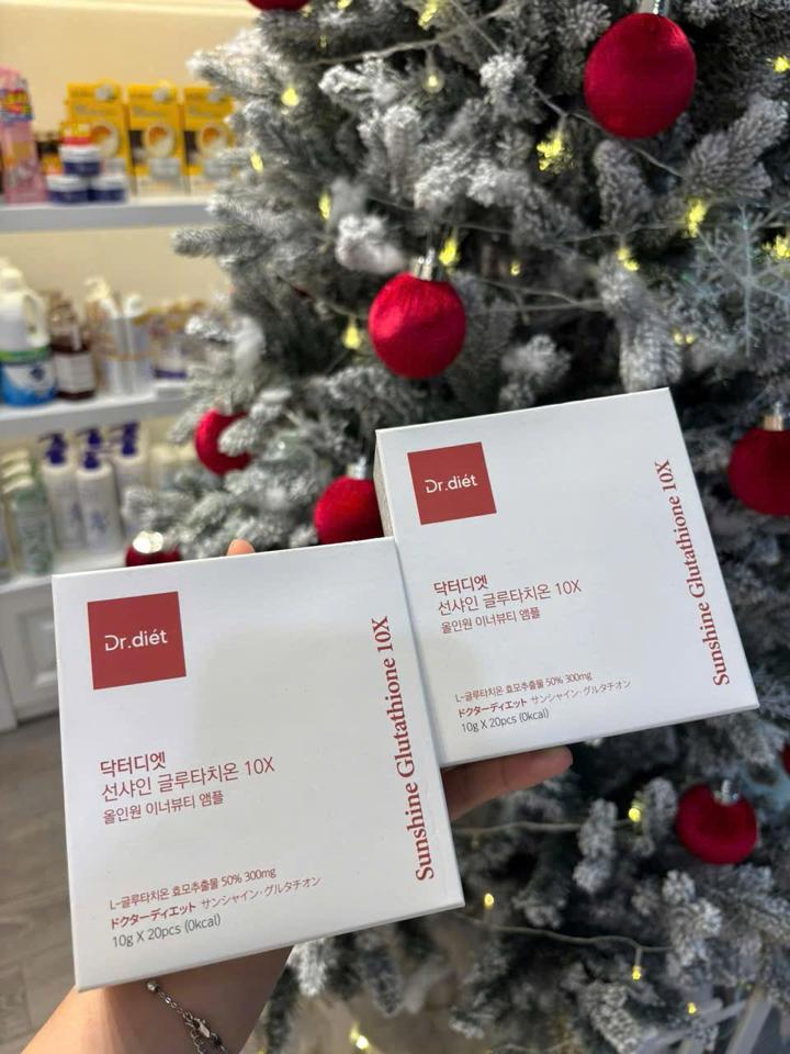 Nước uống đẹp da Dr Diet Sunshine Glutathione 10X 20gói x 10g-duoc-ban-tai-K-DAN HOUSE