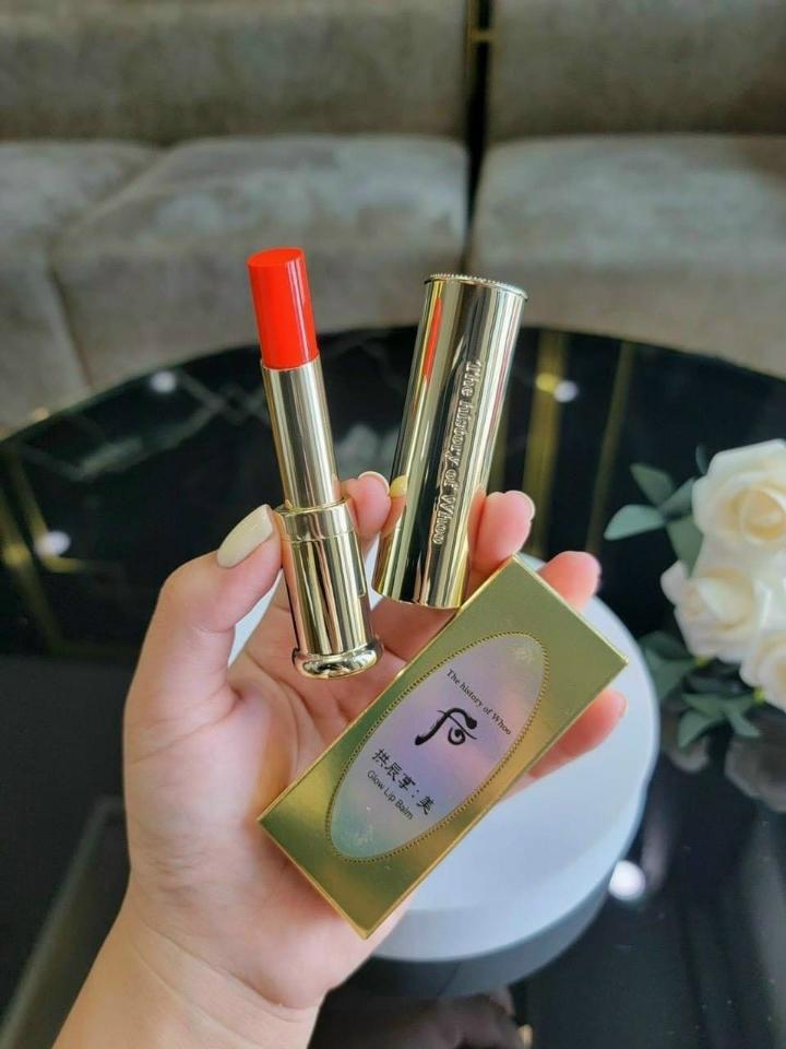 Son dưỡng whoo môi chống nắng Hàn Quốc Đông y The Whoo Gongjinhyang Mi Glow Lip Balm 3.3g-duoc-ban-tai-K-DAN HOUSE